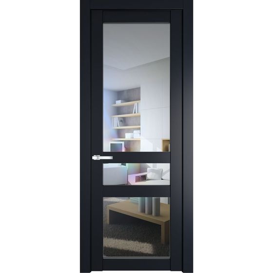 Межкомнатная дверь эмаль Profil Doors 1.5.2PD нэви блу остеклённая