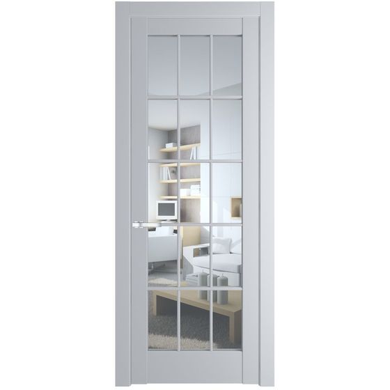 Межкомнатная дверь эмаль Profil Doors 3.1.2 (р.15) PD лайт грей стекло прозрачное