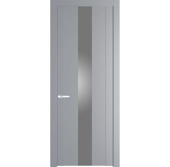 Межкомнатная дверь эмаль Profil Doors 1.9P смоки стекло серебро матлак