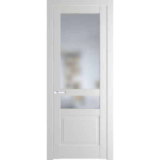 Межкомнатная дверь эмаль Profil Doors 3.5.4PD крем вайт остеклённая