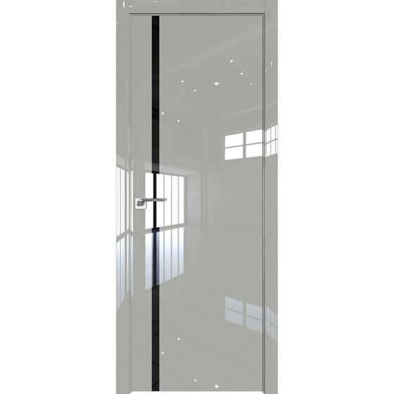 Межкомнатная дверь глянцевая Profil Doors 22LK галька люкс со вставкой