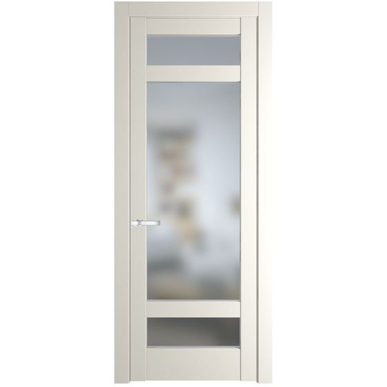 Межкомнатная дверь эмаль Profil Doors 4.3.2PD перламутр белый стекло матовое