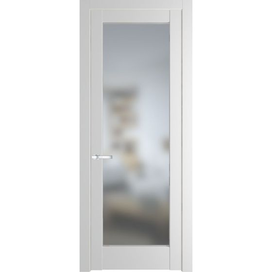 Межкомнатная дверь эмаль Profil Doors 3.1.2PD крем вайт остеклённая
