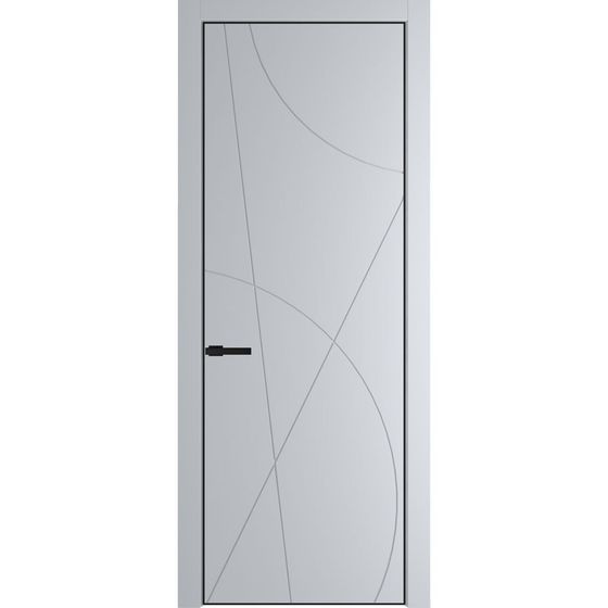 Фото межкомнатной двери эмаль Profil Doors 4PE лайт грей глухая кромка чёрная