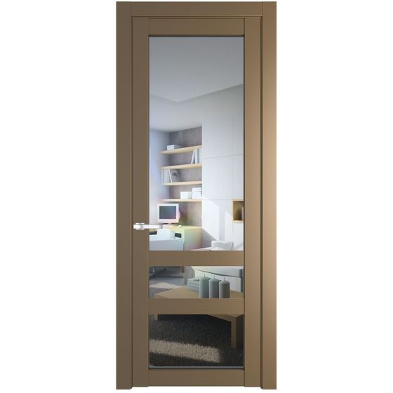 Межкомнатная дверь эмаль Profil Doors 2.5.2PD перламутр золото стекло прозрачное