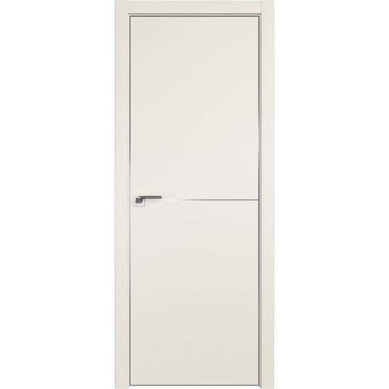 Межкомнатная дверь unilack Profil Doors 112E магнолия сатинат с алюминиевым молдингом