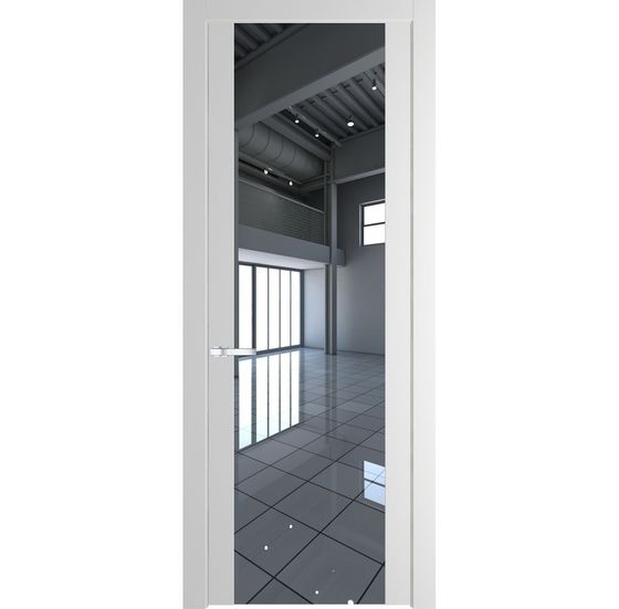Межкомнатная дверь эмаль Profil Doors 1.7P крем вайт зеркало