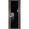 Межкомнатная дверь Profil Doors 1.7N дуб тобакко стекло чёрный лак