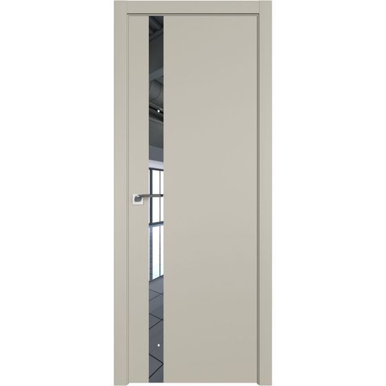 Межкомнатная дверь unilack Profil Doors 6E шеллгрей со вставкой