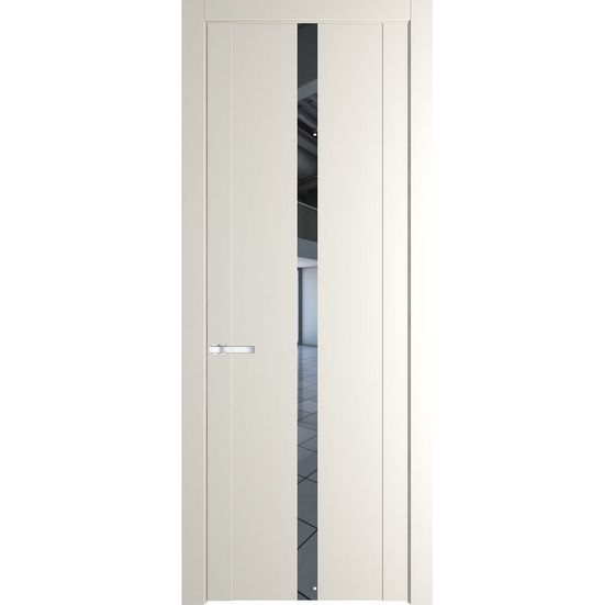 Межкомнатная дверь эмаль Profil Doors 1.8P перламутр белый зеркало