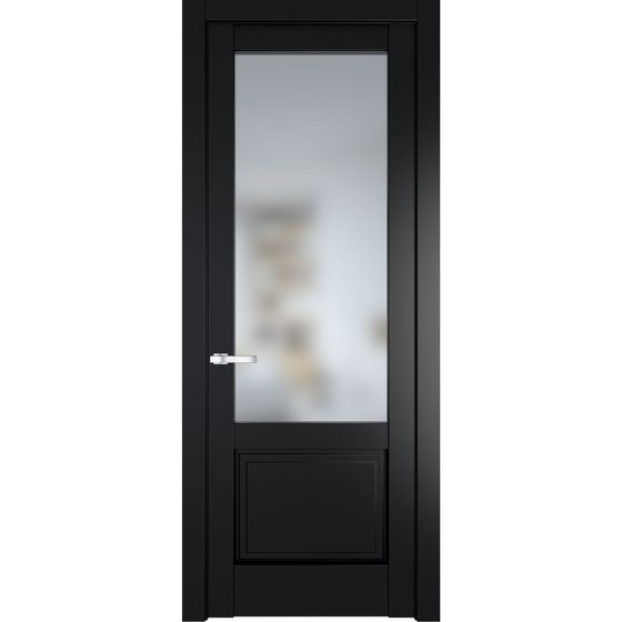 Межкомнатная дверь эмаль Profil Doors 3.2.2PD блэк остеклённая