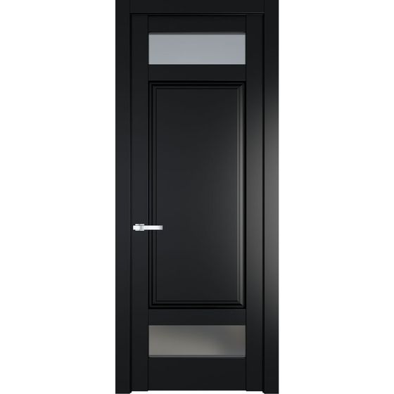 Межкомнатная дверь эмаль Profil Doors 4.3.4PD блэк остеклённая