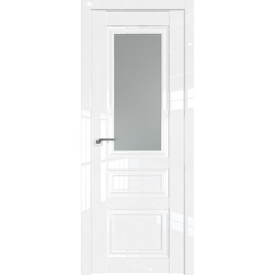 Межкомнатная дверь глянцевая Profil Doors 125L белый люкс остеклённая