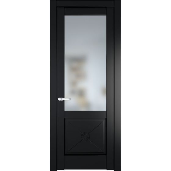 Межкомнатная дверь эмаль Profil Doors 1.2.2PM блэк остеклённая