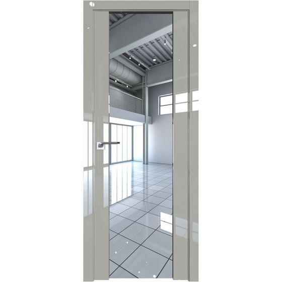 Межкомнатная дверь глянцевая Profil Doors 8L галька люкс остеклённая
