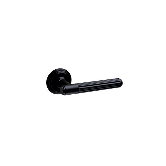 Дверная ручка Comit Profil Doors Exa Tube на розетке RO86 чёрная матовая