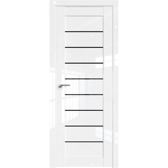 Межкомнатная дверь глянцевая Profil Doors 73L белый люкс остеклённая