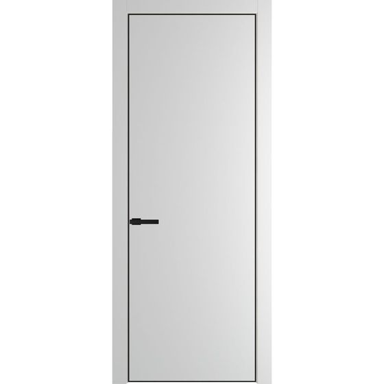 Фото межкомнатной двери эмаль Profil Doors 1PE крем вайт глухая кромка чёрная