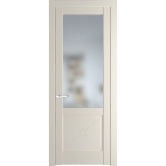 Межкомнатная дверь эмаль Profil Doors 1.2.2PM кремовая магнолия остеклённая