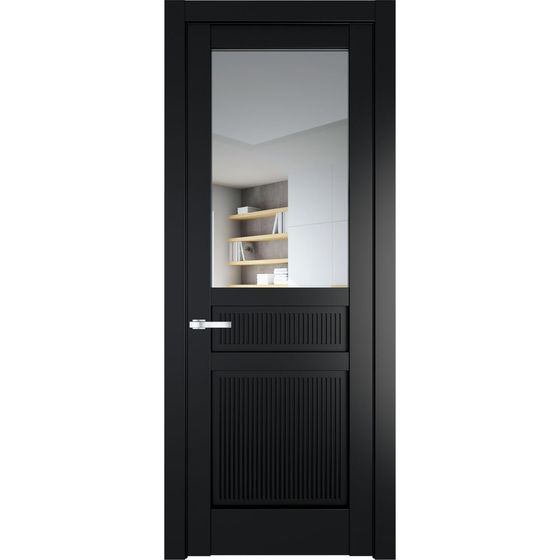 Межкомнатная дверь эмаль Profil Doors 2.3.2PM блэк остеклённая
