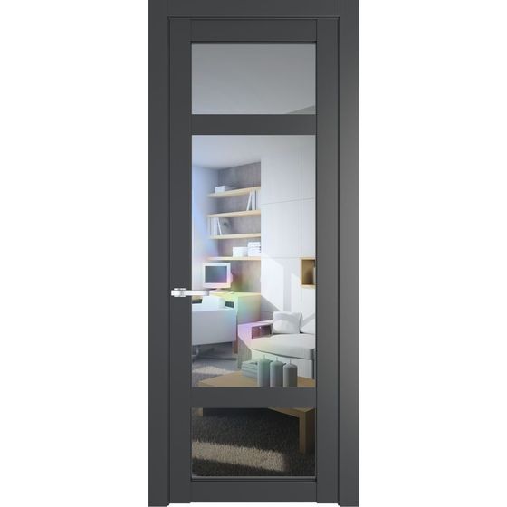 Межкомнатная дверь эмаль Profil Doors 2.3.2PD графит остеклённая