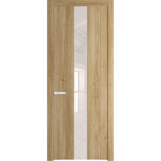 Межкомнатная дверь Profil Doors 1.9N дуб карамель стекло перламутровый лак