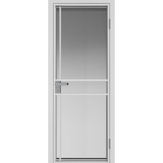 Межкомнатная дверь алюминиевая Profil Doors 9AG вайт остеклённая