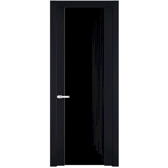 Фото межкомнатной двери эмаль Profil Doors 1.13P нэви блу стекло чёрный триплекс