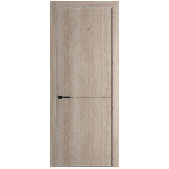 Profil Doors 16NA дуб сонома глухая профиль чёрный матовый