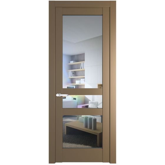 Межкомнатная дверь эмаль Profil Doors 4.5.2PD перламутр золото стекло прозрачное