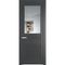 Межкомнатная дверь эмаль Profil Doors 2.3.2PM графит остеклённая
