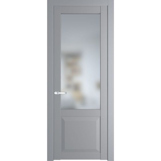 Межкомнатная дверь эмаль Profil Doors 1.2.2PD смоки остеклённая