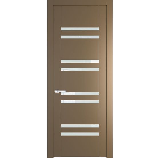 Межкомнатная дверь эмаль Profil Doors 1.6P перламутр золото стекло белый триплекс