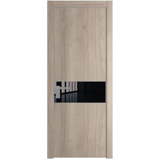 Profil Doors 17NA дуб сонома стекло чёрный лак