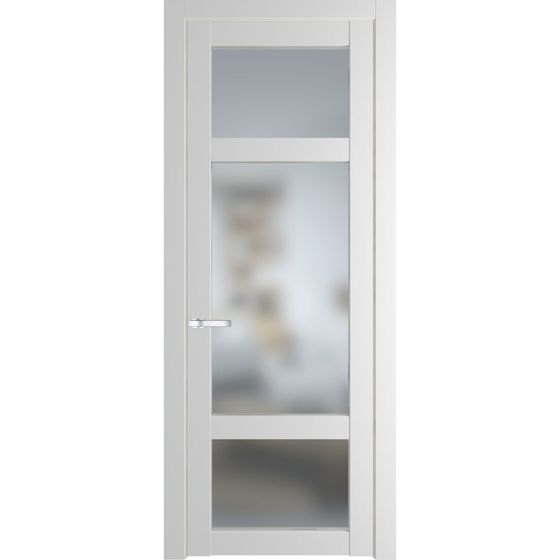 Межкомнатная дверь эмаль Profil Doors 1.3.2PD крем вайт остеклённая
