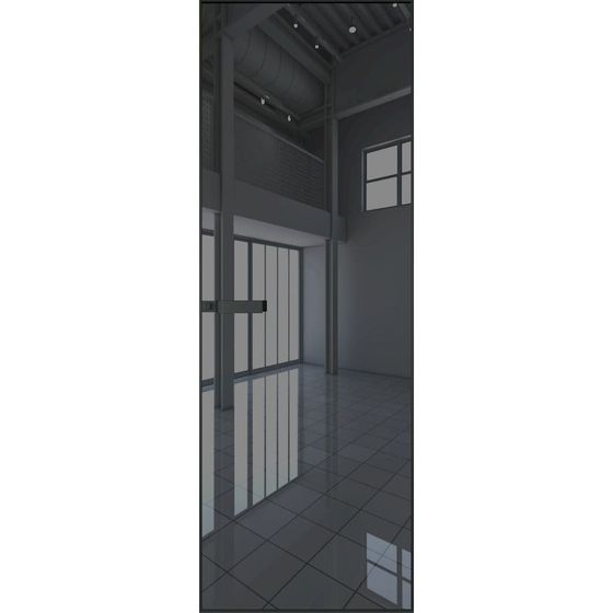 Скрытая алюминиевая дверь Invisible 1AGN зеркало grey
