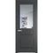 Межкомнатная дверь эмаль Profil Doors 4.5.3PD графит остеклённая