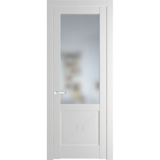 Межкомнатная дверь эмаль Profil Doors 1.2.2PM крем вайт остеклённая