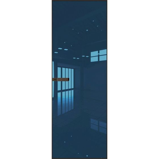 Скрытая алюминиевая дверь Invisible 1AGN зеркало blue