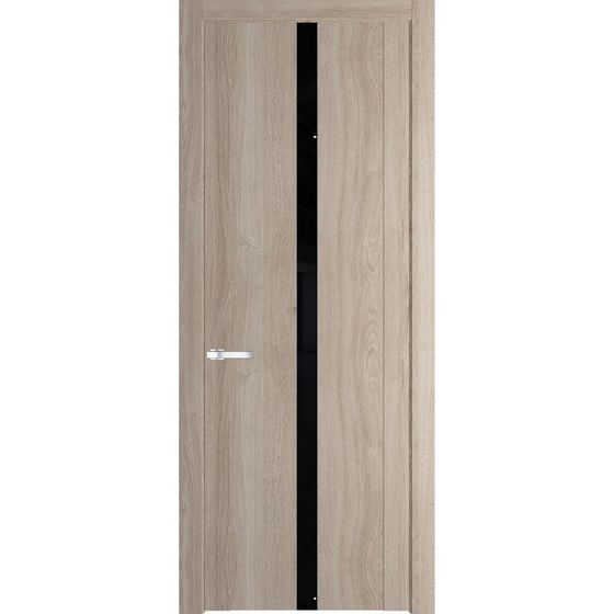 Межкомнатная дверь Profil Doors 1.8N дуб сонома стекло чёрный лак