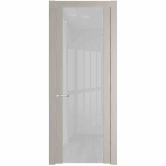 Межкомнатная дверь эмаль Profil Doors 1.7P сэнд стекло белый лак