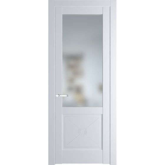 Межкомнатная дверь эмаль Profil Doors 1.2.2PM вайт остеклённая
