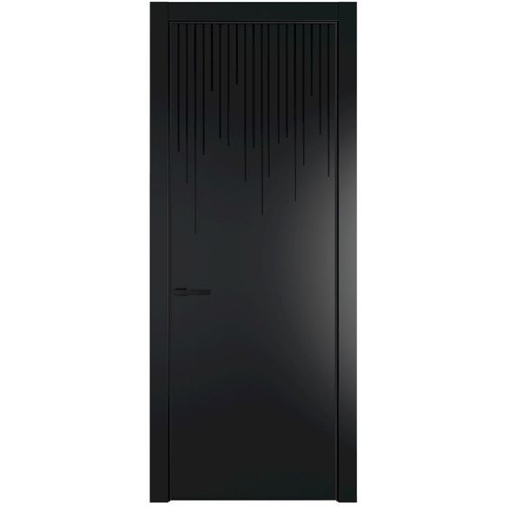 Фото межкомнатной двери эмаль Profil Doors 8PE блэк глухая кромка чёрная