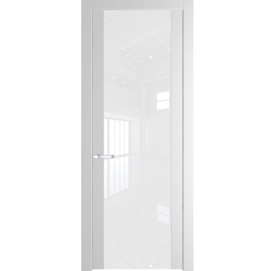 Межкомнатная дверь эмаль Profil Doors 1.7P крем вайт стекло лак классик