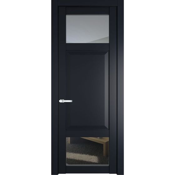 Межкомнатная дверь эмаль Profil Doors 1.3.4PD нэви блу остеклённая