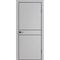 Межкомнатная дверь экошпон ДП 52 silver gray AL black