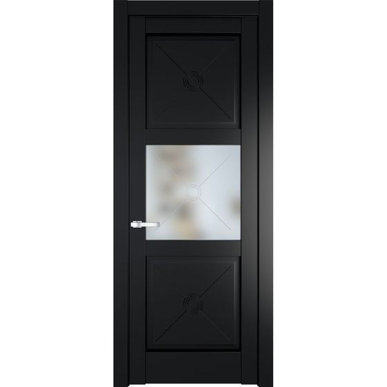 Межкомнатная дверь эмаль Profil Doors 1.4.2PM блэк остеклённая