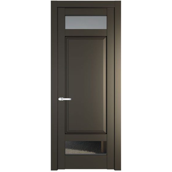 Межкомнатная дверь эмаль Profil Doors 4.3.4PD перламутр бронза стекло прозрачное