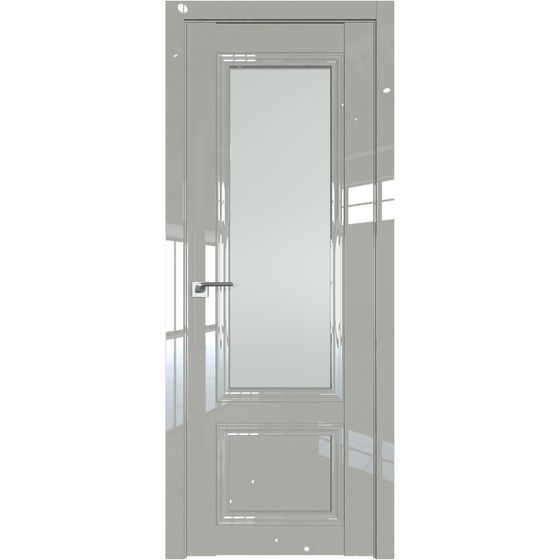 Межкомнатная дверь глянцевая Profil Doors 2.103L галька люкс остеклённая
