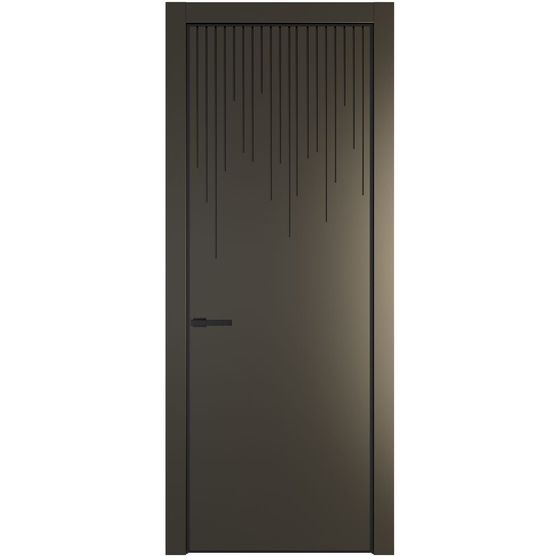 Межкомнатная дверь эмаль Profil Doors 8PA перламутр бронза глухая профиль чёрный матовый